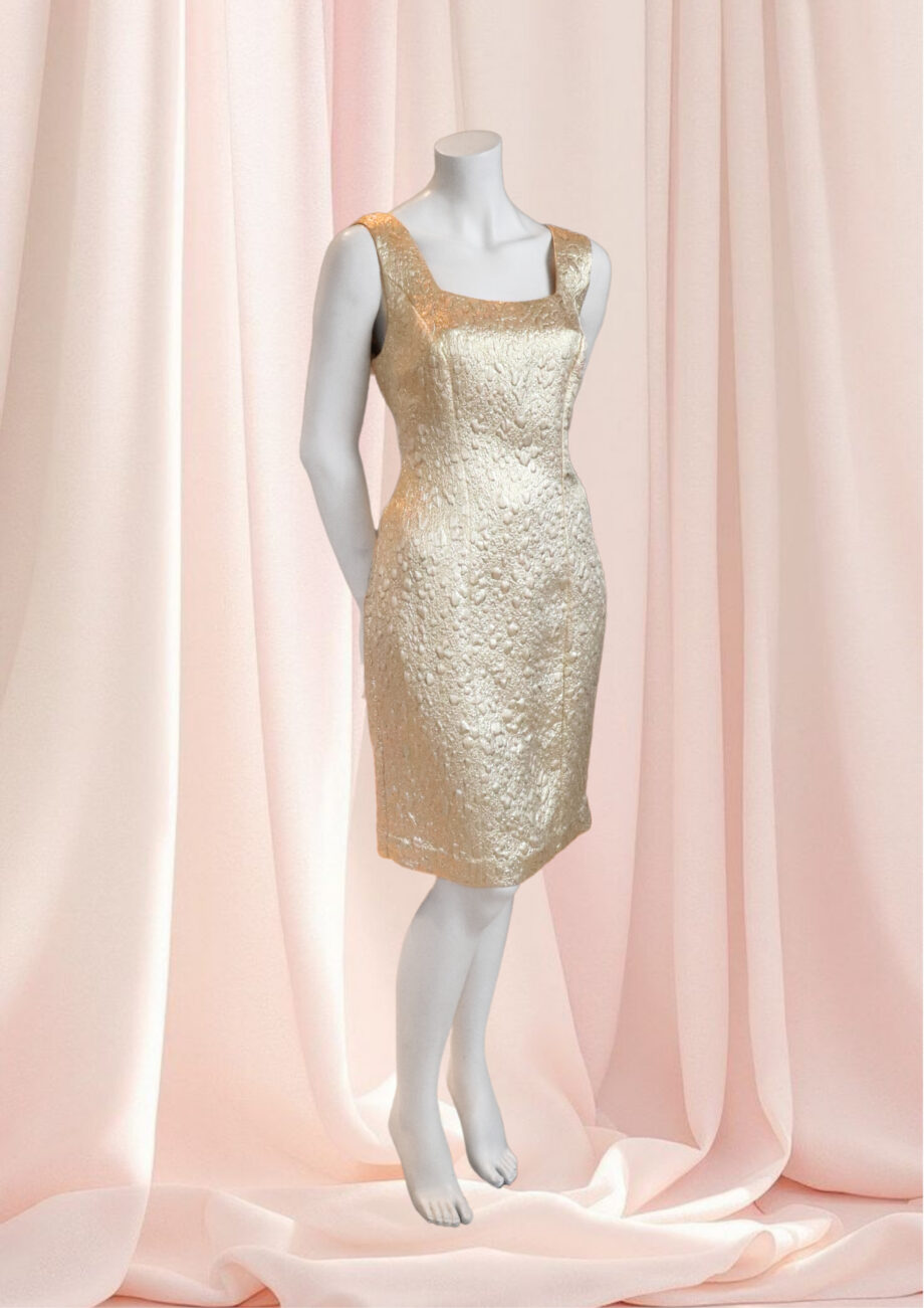Madeline gull lamé kjole, Kathrine Nørgård Signature Collection