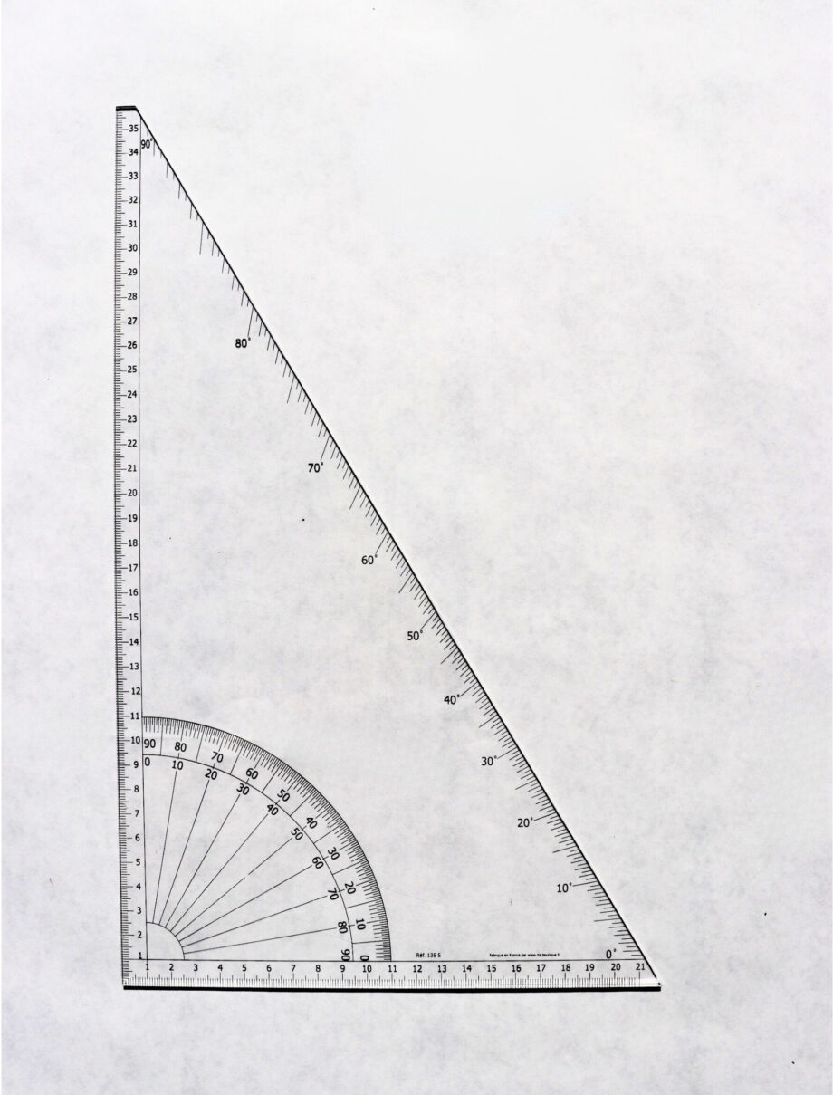 Angled ruler